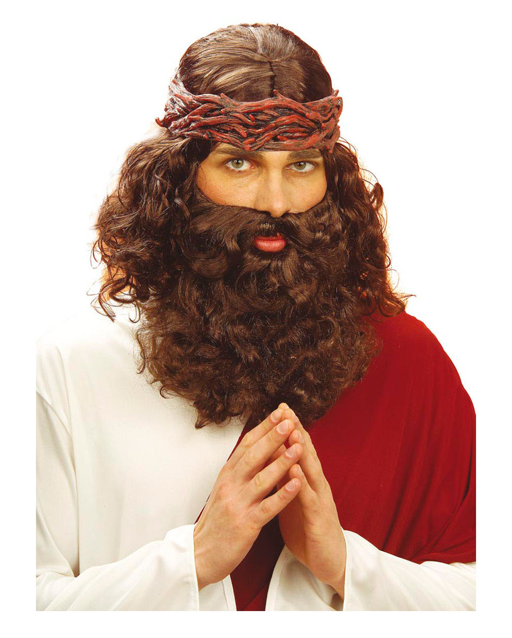Mens Wig Jesus with beard Synthetic hair wig curly wig